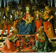 Domenico Ghirlandaio Madonna Enthroned with the Saints  q Norge oil painting reproduction